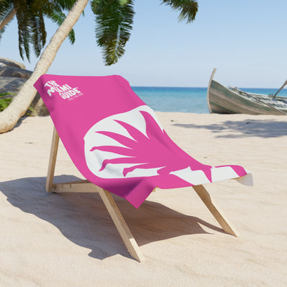 Miami Guide Beach Towel, Summer Essentials, Pool Days, Gift for Beach Lovers, Beach Vacation, Pink Sun Design